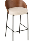 Bar Chair Lone Ply Wood/Metal Brown/Beige - vivahabitat.com