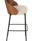 Bar Chair Lone Ply Wood/Metal Brown/Beige - vivahabitat.com