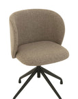 Chair Turn/Up/Down Linen Dark Brown/Beige - vivahabitat.com