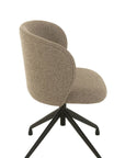 Chair Turn/Up/Down Linen Dark Brown/Beige - vivahabitat.com