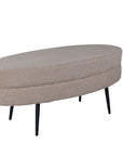 Venture Home Otto Pouf - Black / Beige Teddy - vivahabitat.com