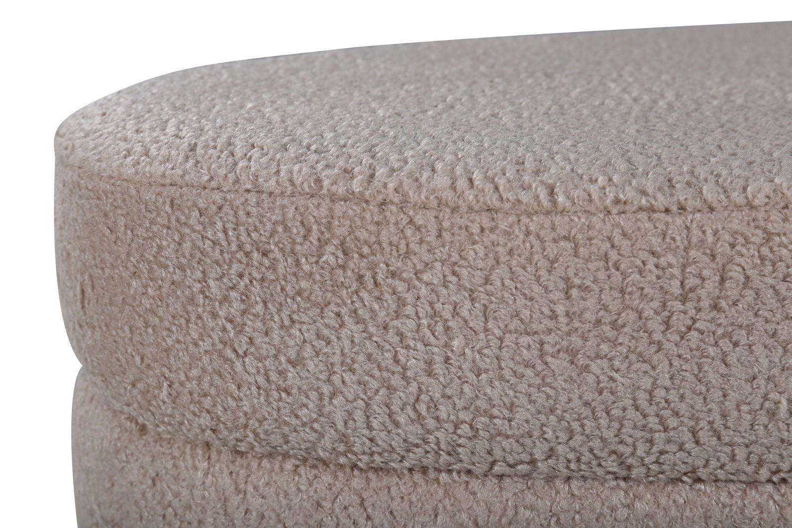 Venture Home Otto Pouf - Black / Beige Teddy - vivahabitat.com