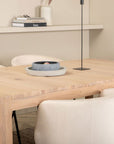 Venture Home Slider Extention Table - White Wash - 170+40+40cm +Berit Chair - Black / Beige Velvet_6 - vivahabitat.com