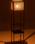 Lamp Square Iron/Jute Natural/Black - vivahabitat.com