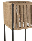 Lamp Square Iron/Jute Natural/Black - vivahabitat.com