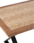 Table Zigzag Wood/Metal Natural/Black - vivahabitat.com