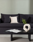 Venture Home Nova Sofa Wood/ Black Fabric - vivahabitat.com