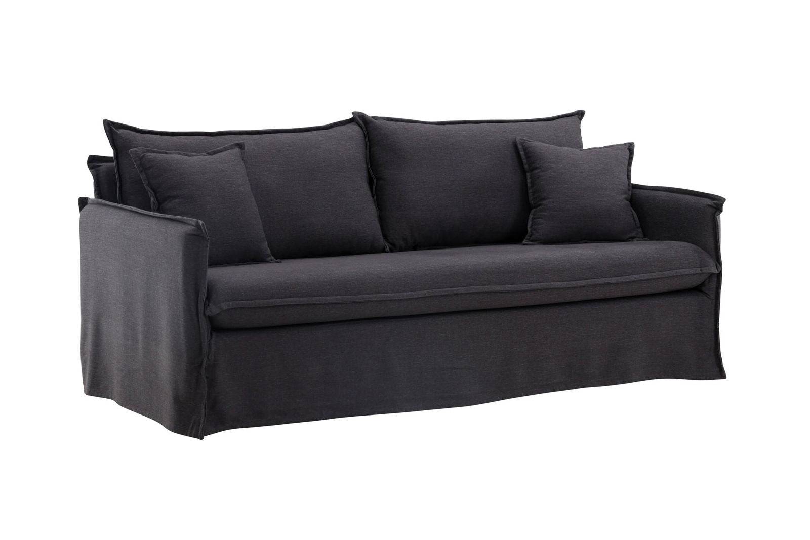 Venture Home Nova Sofa Wood/ Black Fabric - vivahabitat.com