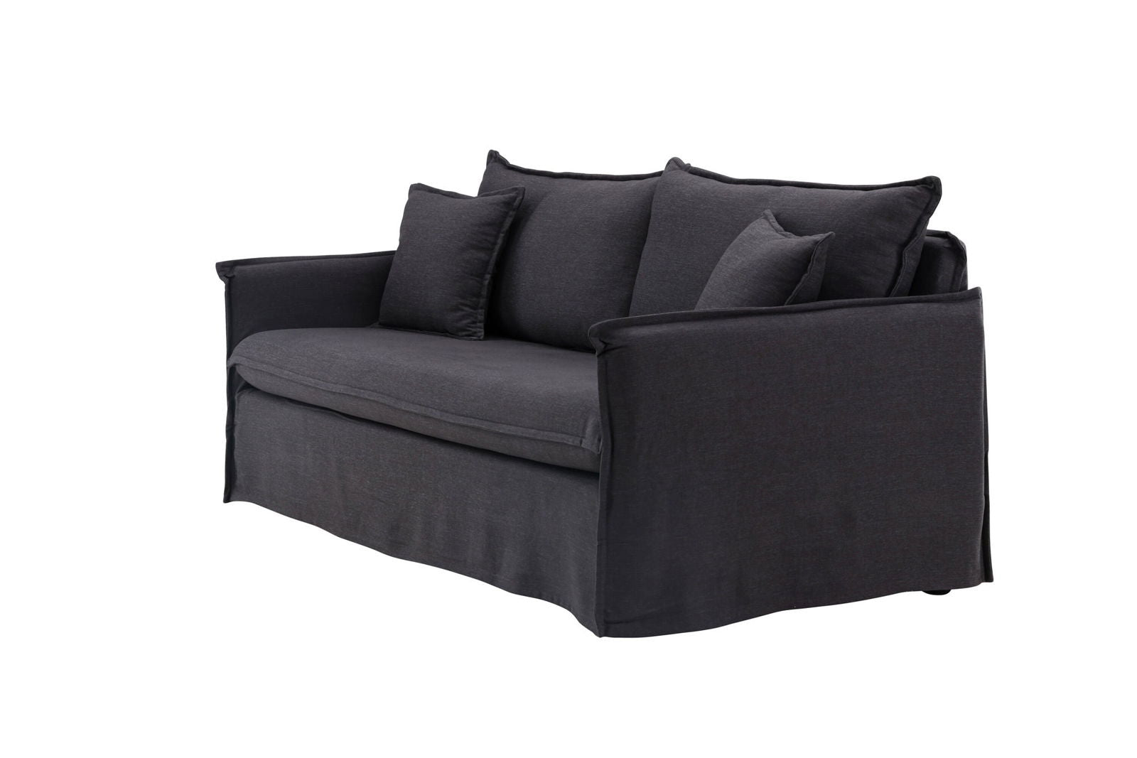 Venture Home Nova Sofa Wood/ Black Fabric - vivahabitat.com