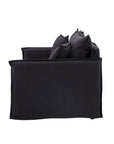 Venture Home Nova Sofa Wood/ Black Fabric - vivahabitat.com