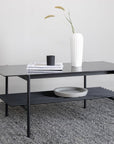 Venture Home Von Staf Sofa Table - black / Black Glass Marble - vivahabitat.com