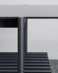 Venture Home Von Staf Sofa Table - black / Black Glass Marble - vivahabitat.com