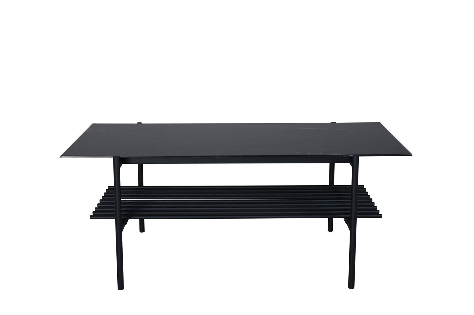 Venture Home Von Staf Sofa Table - black / Black Glass Marble - vivahabitat.com