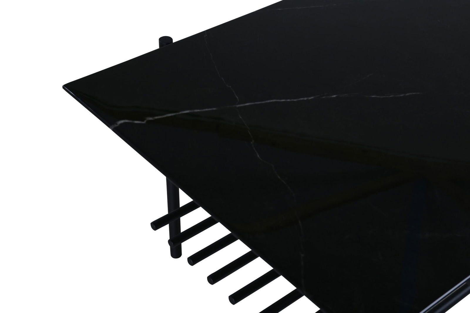 Venture Home Von Staf Sofa Table - black / Black Glass Marble - vivahabitat.com