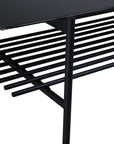 Venture Home Von Staf Sofa Table - black / Black Glass Marble - vivahabitat.com