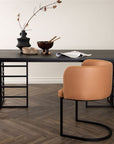 Ystad Dining Table - Black / Black Oak Veneer - vivahabitat.com