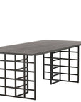 Ystad Dining Table - Black / Black Oak Veneer - vivahabitat.com