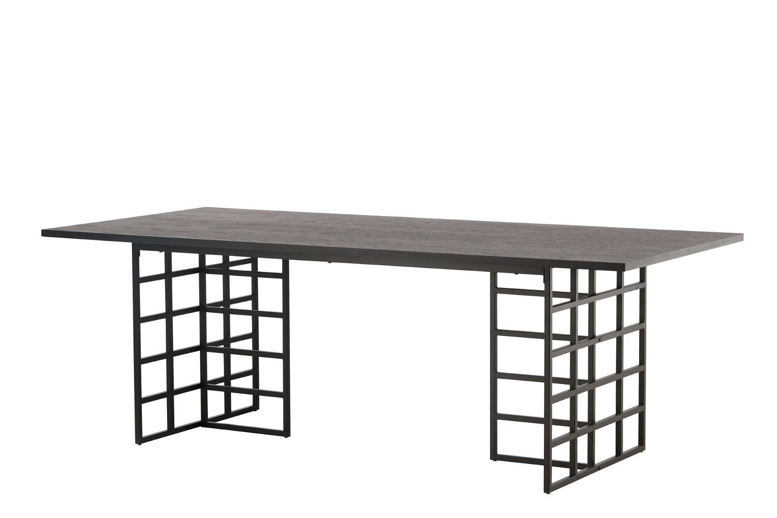 Ystad Dining Table - Black / Black Oak Veneer - vivahabitat.com