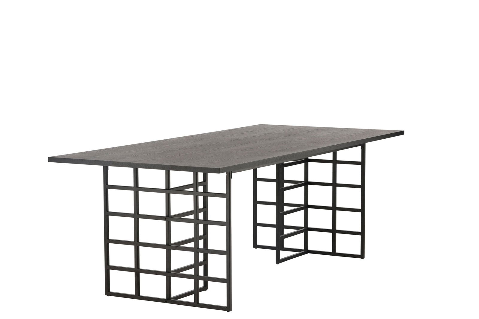 Ystad Dining Table - Black / Black Oak Veneer - vivahabitat.com