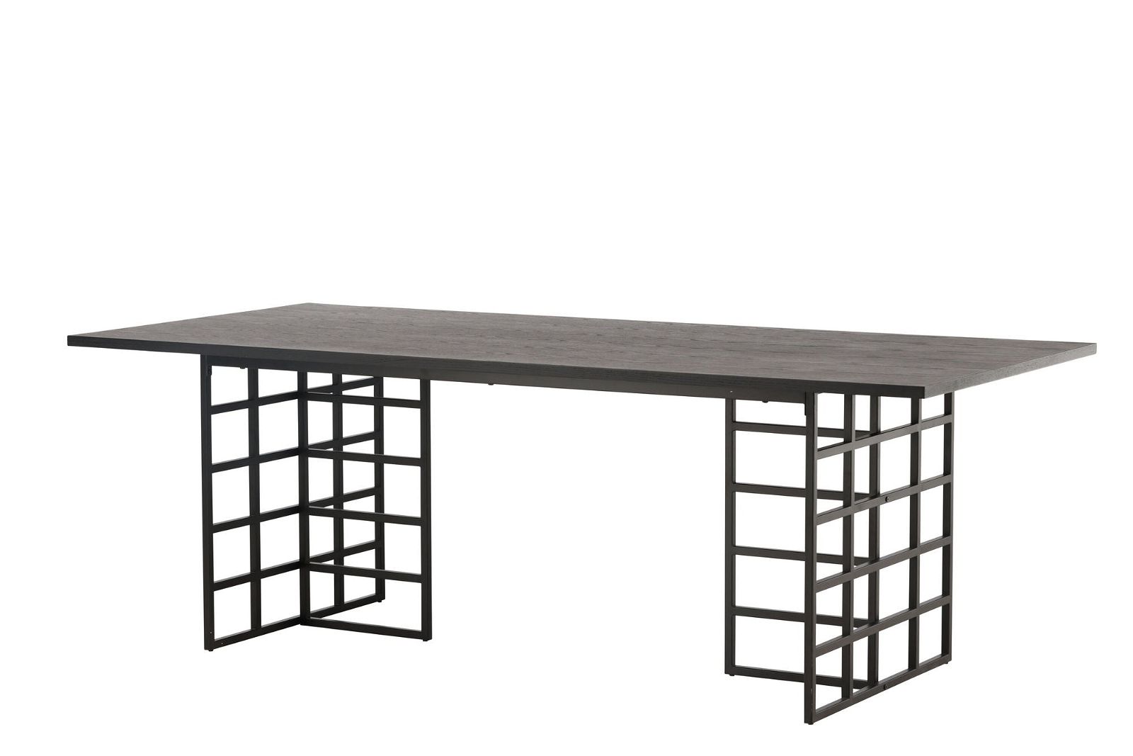 Ystad Dining Table - Black / Black Oak Veneer - vivahabitat.com