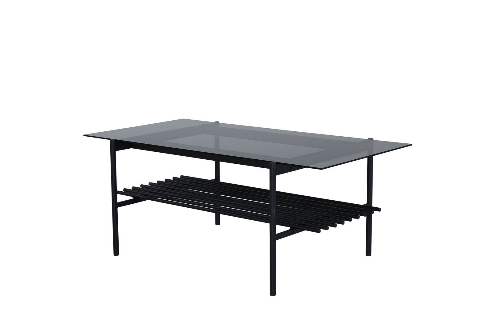 Venture Home Von Staf Sofa Table - black / Black Smoked Glass glass - vivahabitat.com