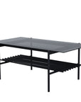 Venture Home Von Staf Sofa Table - black / Black Smoked Glass glass - vivahabitat.com