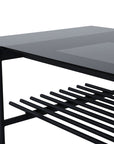 Venture Home Von Staf Sofa Table - black / Black Smoked Glass glass - vivahabitat.com