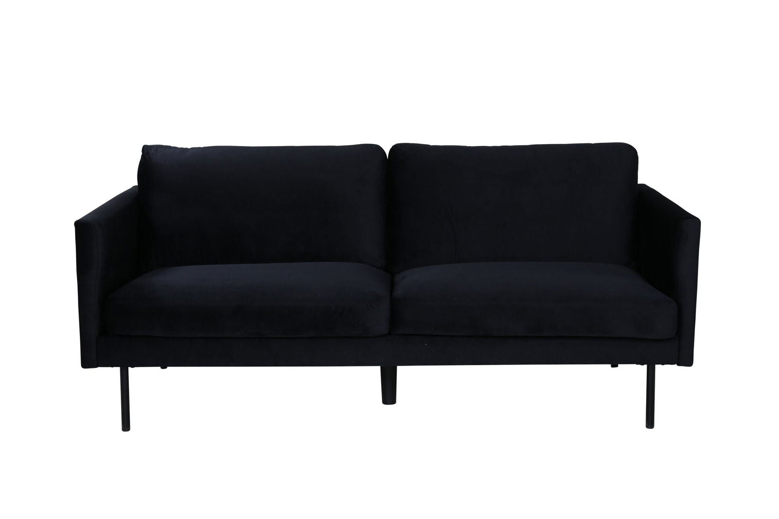 Venture Home Zoom 2-seat sofa - Black / Black Velvet - vivahabitat.com