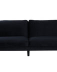 Venture Home Zoom 2-seat sofa - Black / Black Velvet - vivahabitat.com