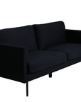 Venture Home Zoom 2-seat sofa - Black / Black Velvet - vivahabitat.com