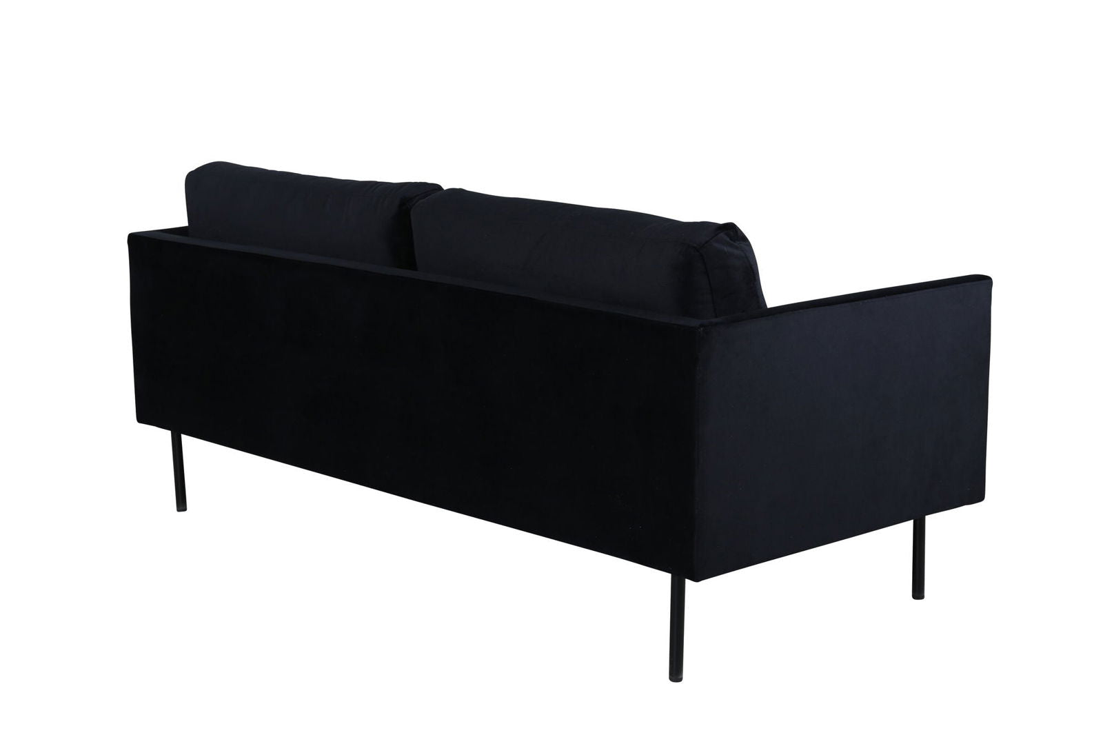 Venture Home Zoom 2-seat sofa - Black / Black Velvet - vivahabitat.com