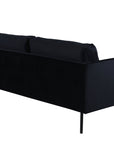 Venture Home Zoom 2-seat sofa - Black / Black Velvet - vivahabitat.com