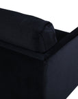 Venture Home Zoom 2-seat sofa - Black / Black Velvet - vivahabitat.com