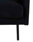 Venture Home Zoom 2-seat sofa - Black / Black Velvet - vivahabitat.com