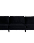 Venture Home Zoom 3-seat Sofa - Black / Black Velvet - vivahabitat.com