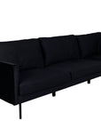 Venture Home Zoom 3-seat Sofa - Black / Black Velvet - vivahabitat.com