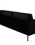 Venture Home Zoom 3-seat Sofa - Black / Black Velvet - vivahabitat.com