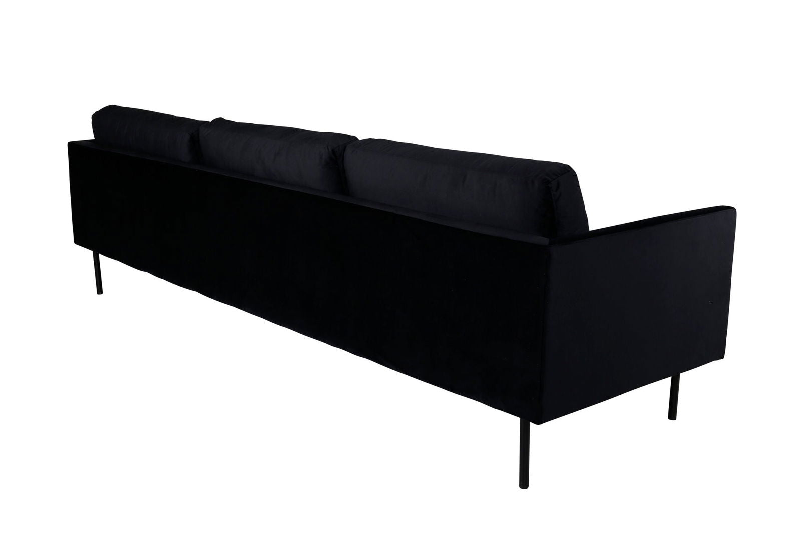 Venture Home Zoom 3-seat Sofa - Black / Black Velvet - vivahabitat.com