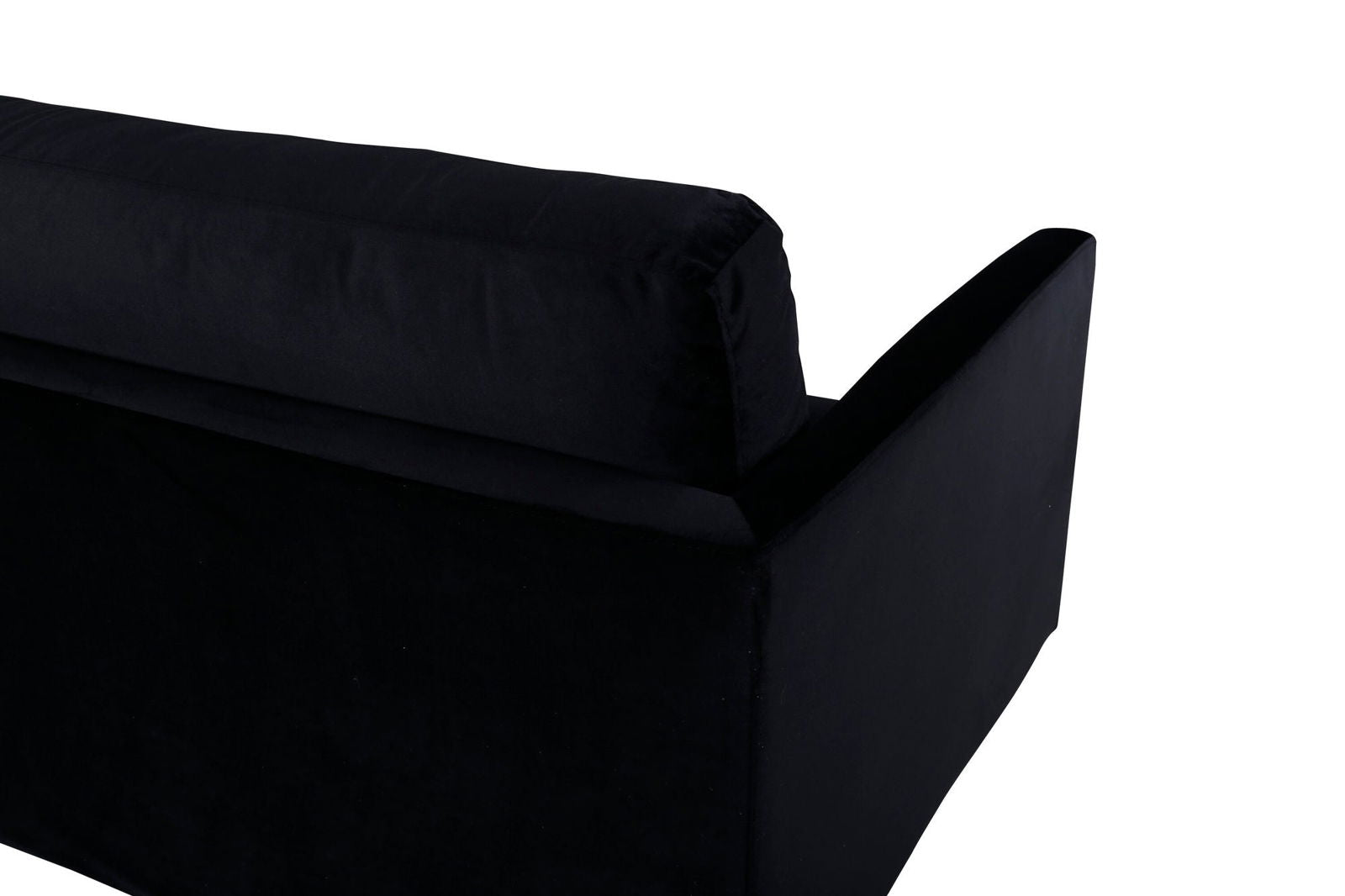 Venture Home Zoom 3-seat Sofa - Black / Black Velvet - vivahabitat.com