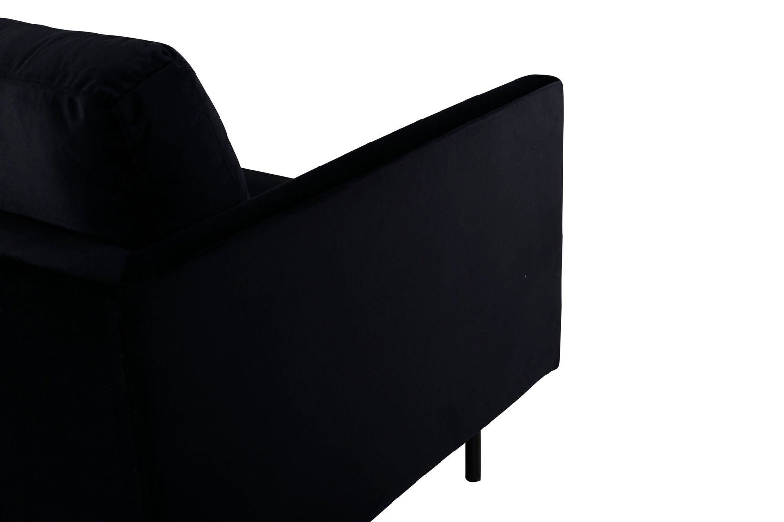 Venture Home Zoom 3-seat Sofa - Black / Black Velvet - vivahabitat.com