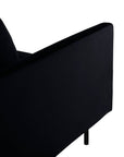 Venture Home Zoom 3-seat Sofa - Black / Black Velvet - vivahabitat.com