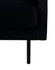 Venture Home Zoom 3-seat Sofa - Black / Black Velvet - vivahabitat.com