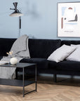 Venture Home Zoom 3-seat Sofa - Black / Black Velvet - vivahabitat.com