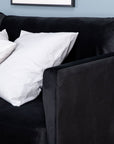 Venture Home Zoom 3-seat Sofa - Black / Black Velvet - vivahabitat.com