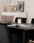 Venture Home Skate Oval Dining Table - Black / Black Veneer+Petra Chair - Distressed Copper / Black Velvet_4 - vivahabitat.com