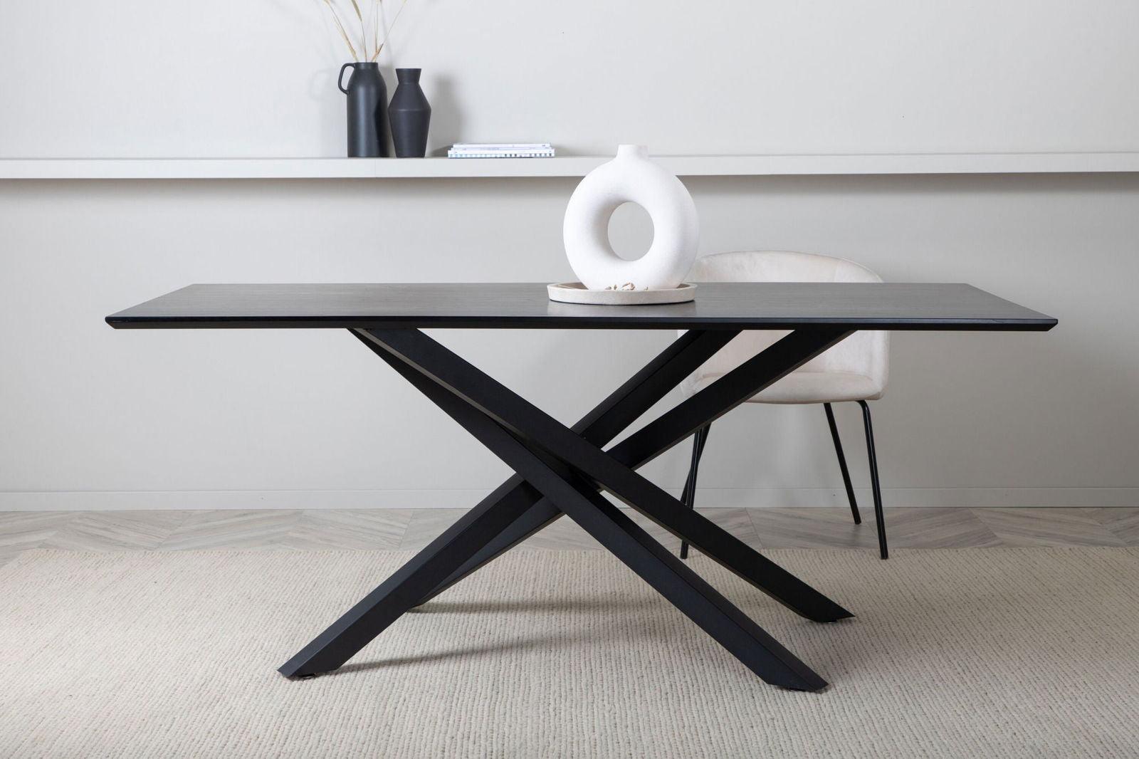 Venture Home Piazza Dining Table - Black / Black Veneer - vivahabitat.com