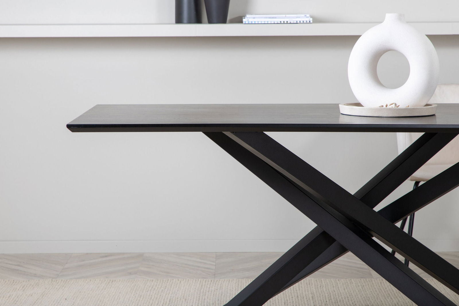 Venture Home Piazza Dining Table - Black / Black Veneer - vivahabitat.com