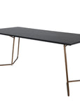 Venture Home Petra Dining Table - Distressed Copper / Black Veneer - vivahabitat.com