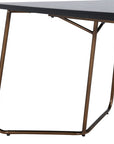 Venture Home Petra Dining Table - Distressed Copper / Black Veneer - vivahabitat.com