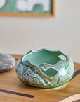 Bloomingville Leonas Deco Bowl, Green, Stoneware - vivahabitat.com